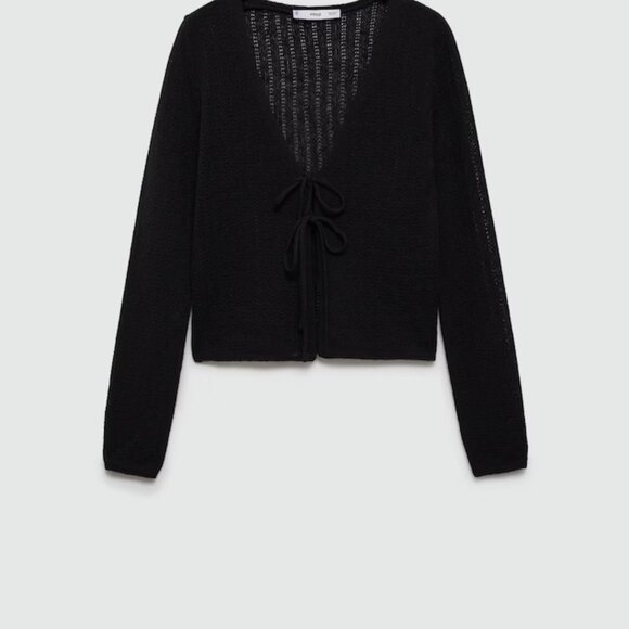Mango Knitted Cardigan With Ties - Picture 6 of 6